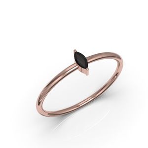 Rose Gold Marquise Minimalist Promise Ring